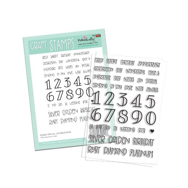 Polkadoodles Stempel "Special Celebrations" Clear Stamp-Set