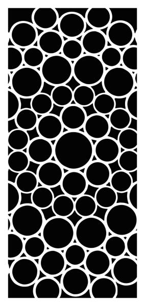 The Crafters Workshop Bubbled Circles   Slimline Stencil - Schablone 4x9"