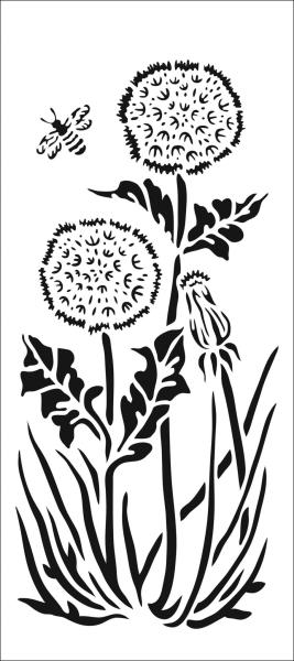 The Crafters Workshop Dandelion Puffs   Slimline Stencil - Schablone 4x9"