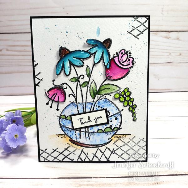 Woodware Floral Bouquet   Clear Stamps - Stempel 