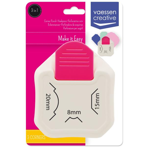 Vaessen Creative  3-in-1 Etiketten Eckenstanzer