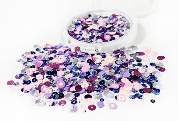 Picket Fence Studios Purple Blossoms  Sequin Mix - Streuteile 