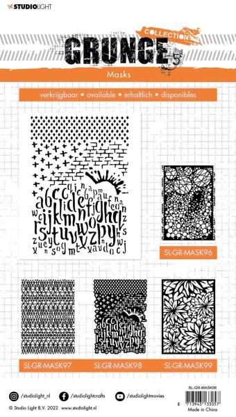 Studio Light - Schablone -  Grunge collection Mask Schablone Buchstaben und Textur.
