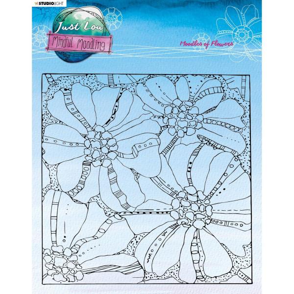 Studio Light - Clear Stamp io Light - Mindful Moodling silikonstempeln Moodles of flowers