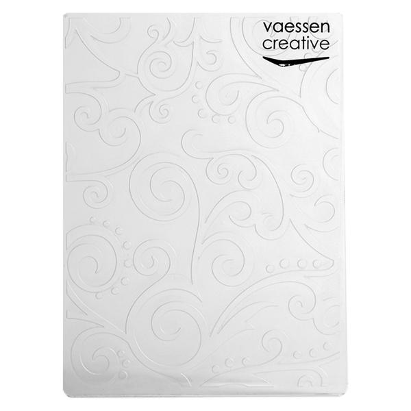 Vaessen Creative - Embossingfolder "Schnörkel Hintergrund" - Prägefolder