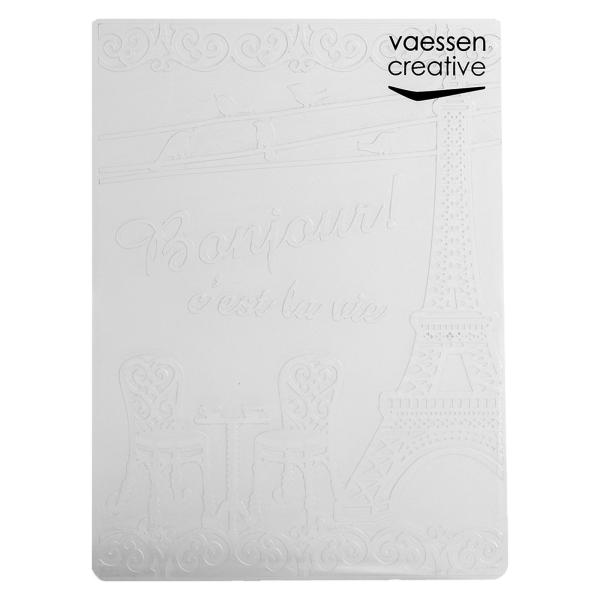 Vaessen Creative - Embossingfolder "Französisches Bistro" - Prägefolder