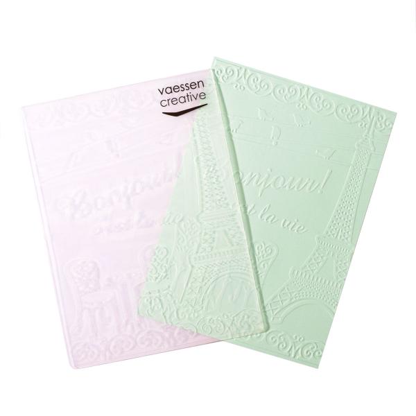 Vaessen Creative - Embossingfolder "Französisches Bistro" - Prägefolder