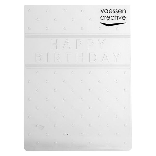 Vaessen Creative - Embossingfolder "Happy Birthday" - Prägefolder