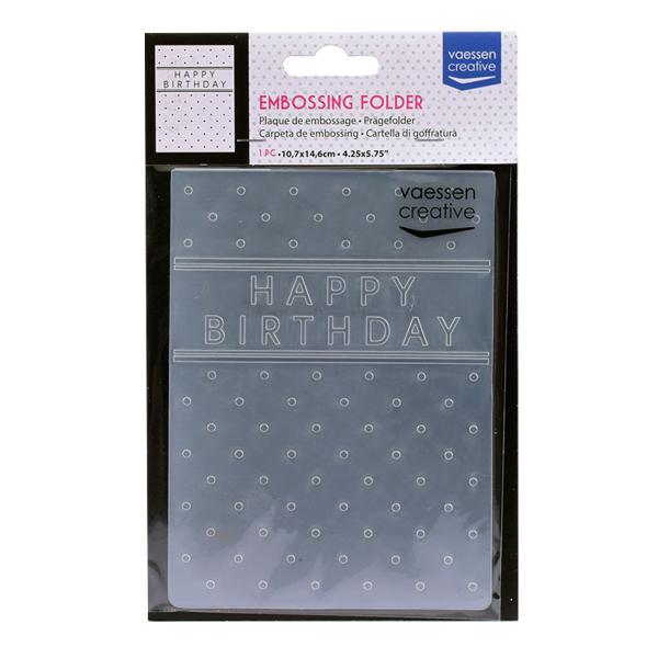 Vaessen Creative - Embossingfolder "Happy Birthday" - Prägefolder