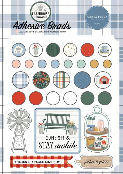 Carta Bella "Farmhouse Summer" Adhesive Brads