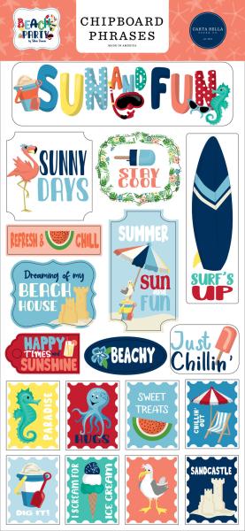 Carta Bella "Beach Party " Chipboard - Sticker