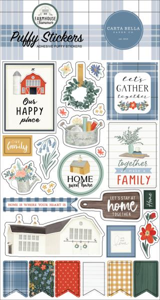 Carta Bella "Farmhouse Summer" Puffy Stickers