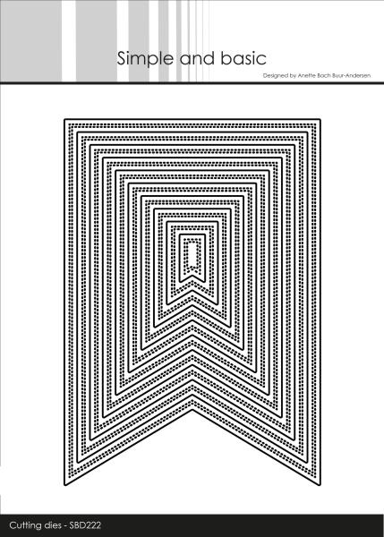 Simple and Basic " Double Pierced A6 Fishtail Cutting " Stanze -  Die