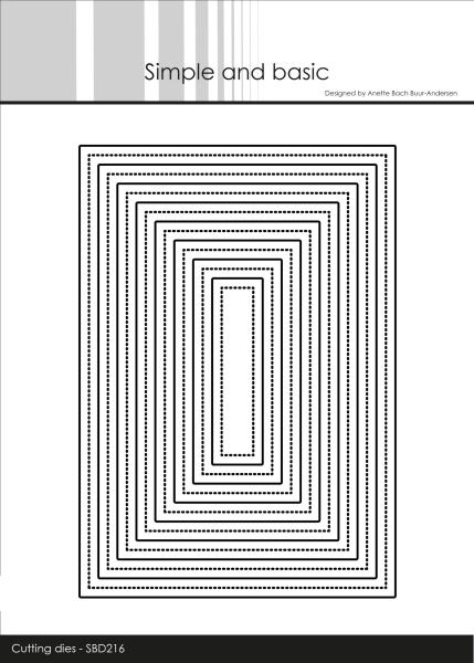 Simple and Basic " Single Pierced Rectangle Cutting " Stanze -  Die