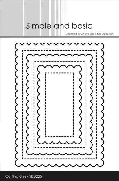 Simple and Basic " Small Scallop A7 Rectangle Cutting " Stanze -  Die