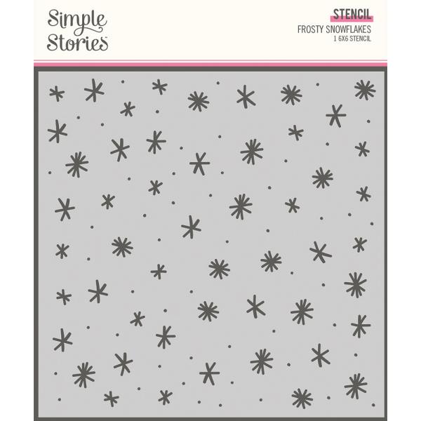 Simple Stories Simple  Feelin' Frosty Stencil Frosty Snowflakes  - Schablone