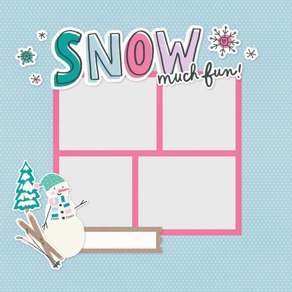 Simple Stories Die Cuts Cardstock Simple Pages Pieces Snow Much Fun