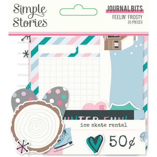 Simple Stories Die Cuts Cardstock  Feelin' Frosty Journal Bits