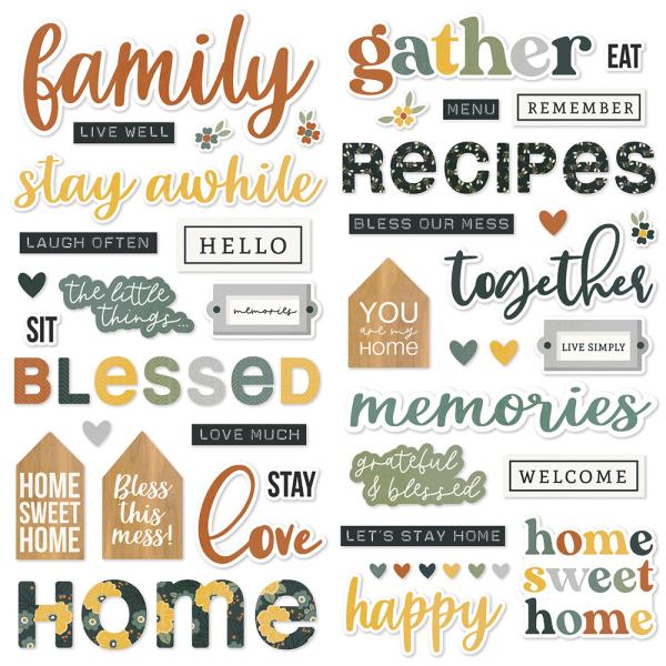 Simple Stories -  Hearth & Home  - Foam Stickers 