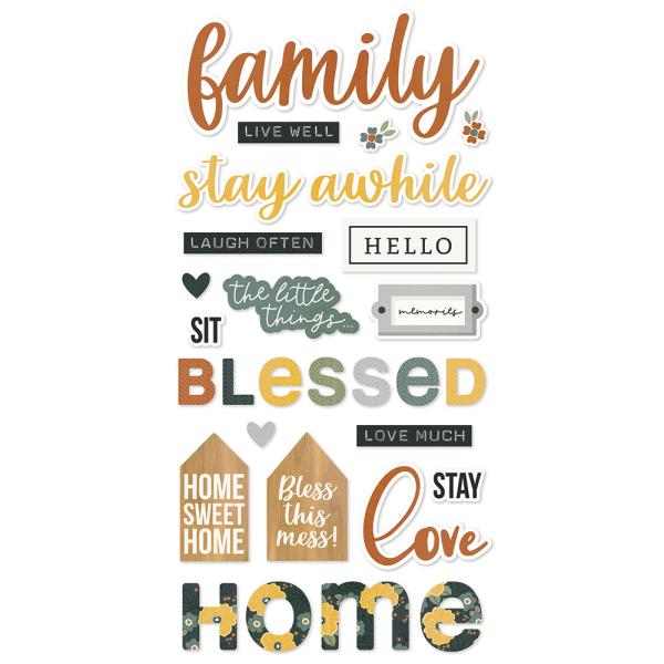 Simple Stories -  Hearth & Home  - Foam Stickers 