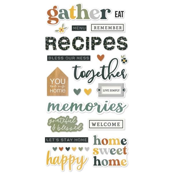 Simple Stories -  Hearth & Home  - Foam Stickers 