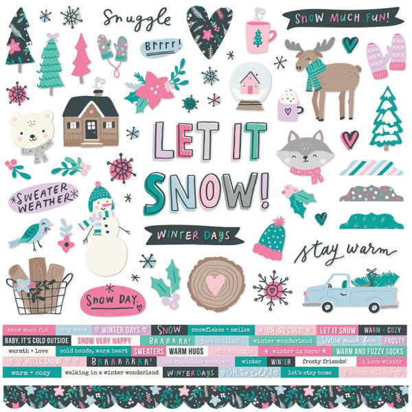 Simple Stories -  Stories Feelin' Frosty  - Cardstock Sticker 