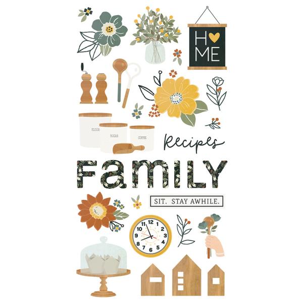 Simple Stories - Hearth & Home Chipboard - Chipboard Sticker 