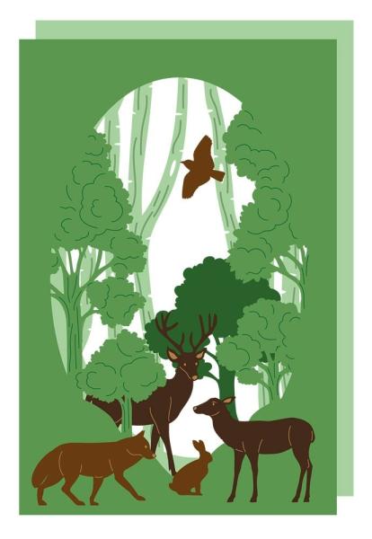 Gemini Wonderful Woodland Create-a-Card Dies  - Stanze - 