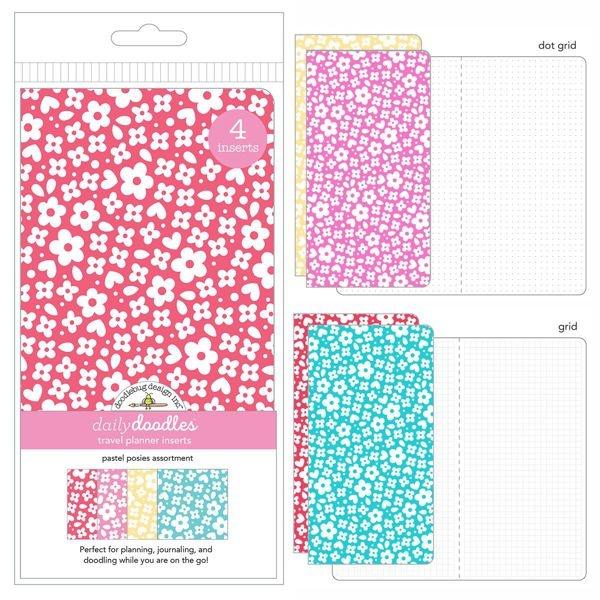 Doodlebug Design Daily Doodles Travel Planner Inserts Pastel Posies As 