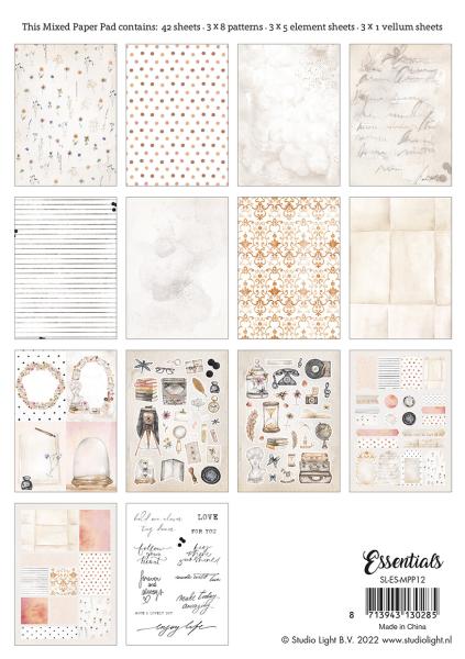 Studio Light - Designpapier  - Patterns Mixed Paper Pad (SL-ES-MPP12)