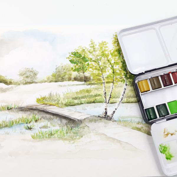 Vaessen Creative - Aquarellfarbe Natur 12 Farben