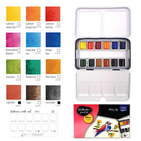 Vaessen Creative - Aquarellfarbe Basics 12 Farben