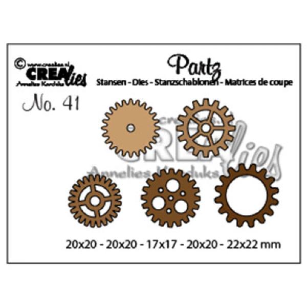 Crealies - Partz Stanzschablone no.41 Getriebe klein  