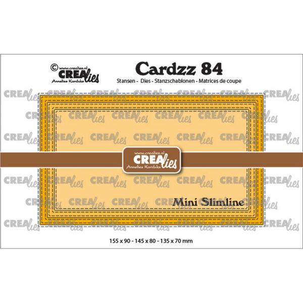 Crealies - Cardzz stanzschablone Mini slimline D with double stitch 