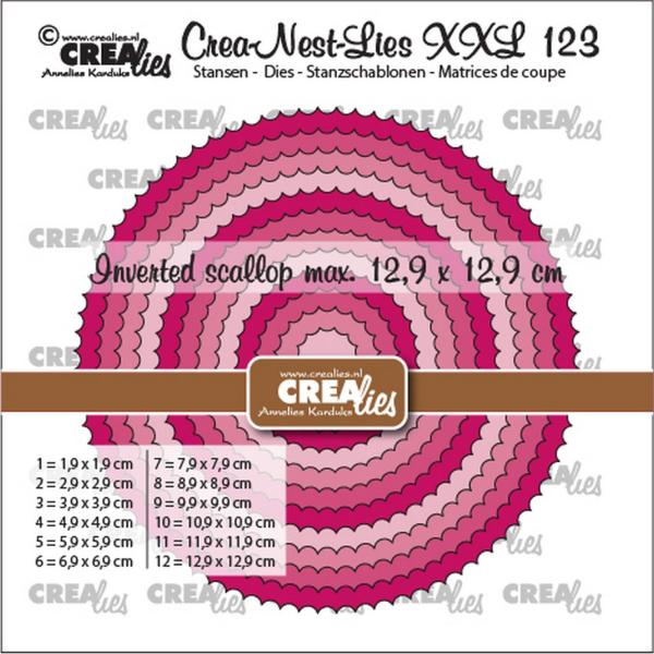 Crealies - Crea-Nest-Lies XXL Circles with inverted scallop 