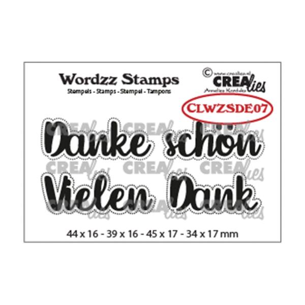 Crealies - Wordzz Stempel Danke schön / Vielen Dank 