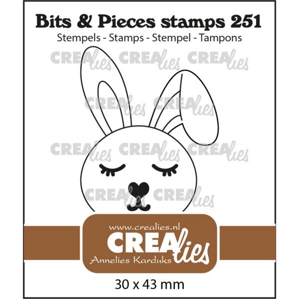 Crealies - Bits - Pieces Stempel Bunny with Closed Eyes 