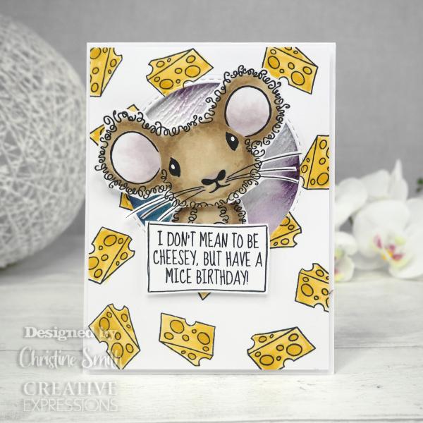 Woodware Fuzzie Friends Maisie The Mouse   Clear Stamps - Stempel 