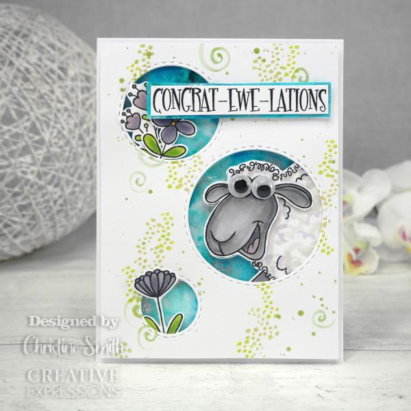 Woodware Fuzzie Friends Sadie The Sheep   Clear Stamps - Stempel 