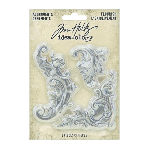 Tim Holtz - Idea Ology "Adornments Flourish" - Metall Charms