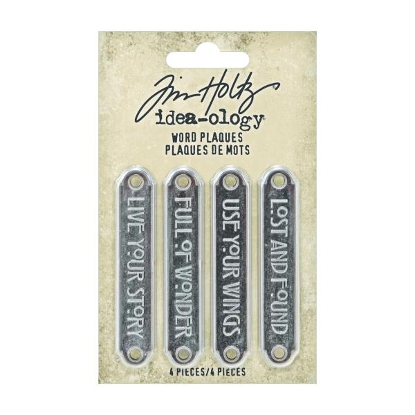 Tim Holtz - Idea Ology " Word Plaques" - Metall Charms