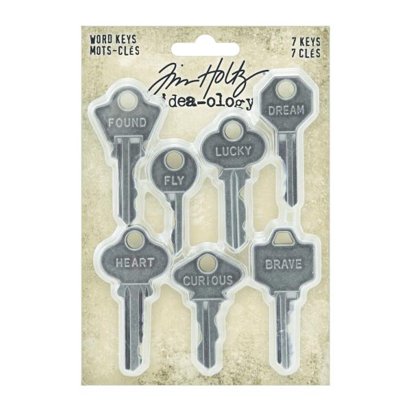 Tim Holtz - Idea Ology " Word Keys" - Metall Charms