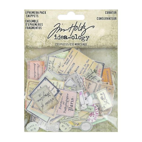 Tim Holtz - Idea Ology " Curator Snippets Ephemera Pack" - Papier Dekoration