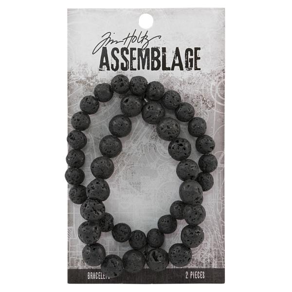 Tim Holtz - Idea Ology " Assemblage Bracelets Lava Bead" - Lava Armband 