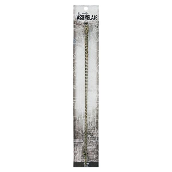 Tim Holtz - Idea Ology " Assemblage Chain 18 Inch Delicate Link Brass" - Gliederkette 