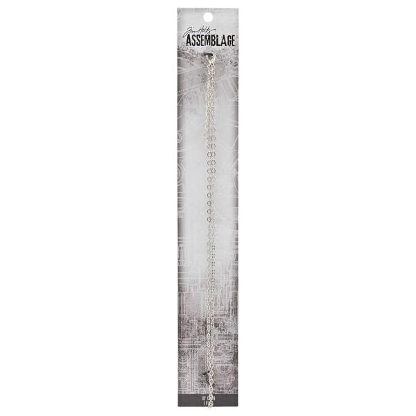 Tim Holtz - Idea Ology "Assemblage Chain 18 Inch Delicate Link Silver" - Gliederkette 