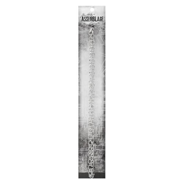 Tim Holtz - Idea Ology "Assemblage Chain 18 Inch Delicate Silver Loop" - Gliederkette 