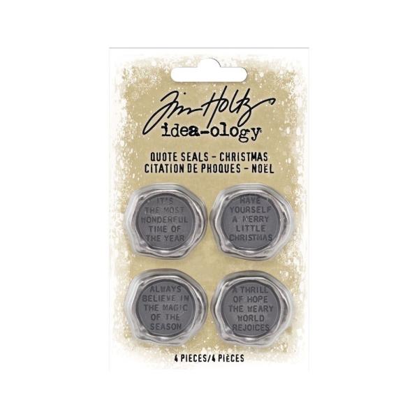 Tim Holtz - Idea Ology " Christmas Quote Seals" - Metall Siegel