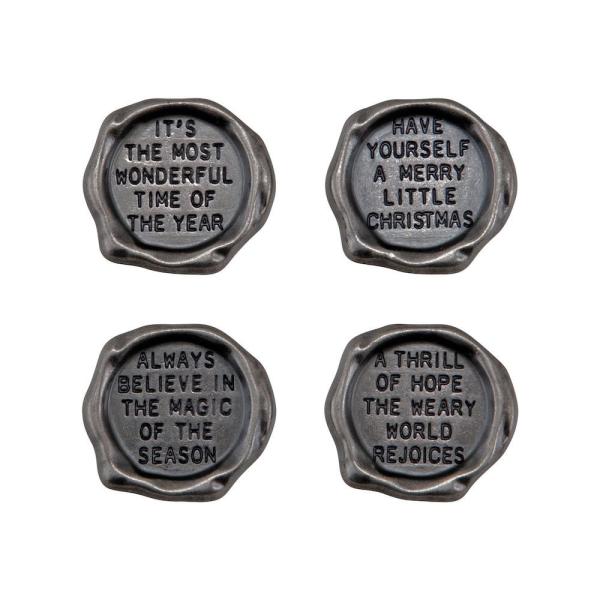 Tim Holtz - Idea Ology " Christmas Quote Seals" - Metall Siegel