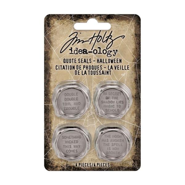 Tim Holtz - Idea Ology "Halloween Quote Seals" - Metall Siegel